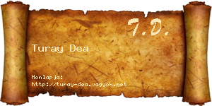 Turay Dea névjegykártya